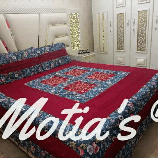 Patch Work Stitched Bedsheet - King Size